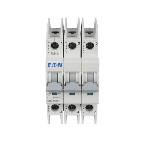 UL 489 WMZT DIN Rail Miniature Circuit Breaker, 10 kAIC at 480/277V, Three-pole, D Curve, 10A, Standard box terminals