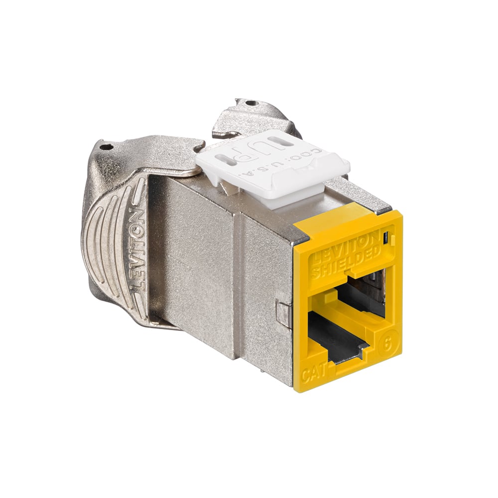 Atlas-X1 Cat 6 Shielded QuickPort Connector, Yellow