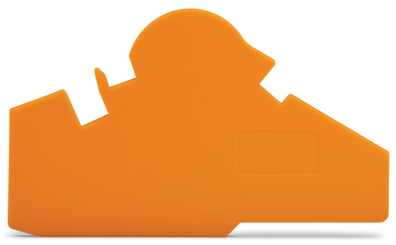 End and separator plate; 1.5 mm thick; without lock-out seal option; orange