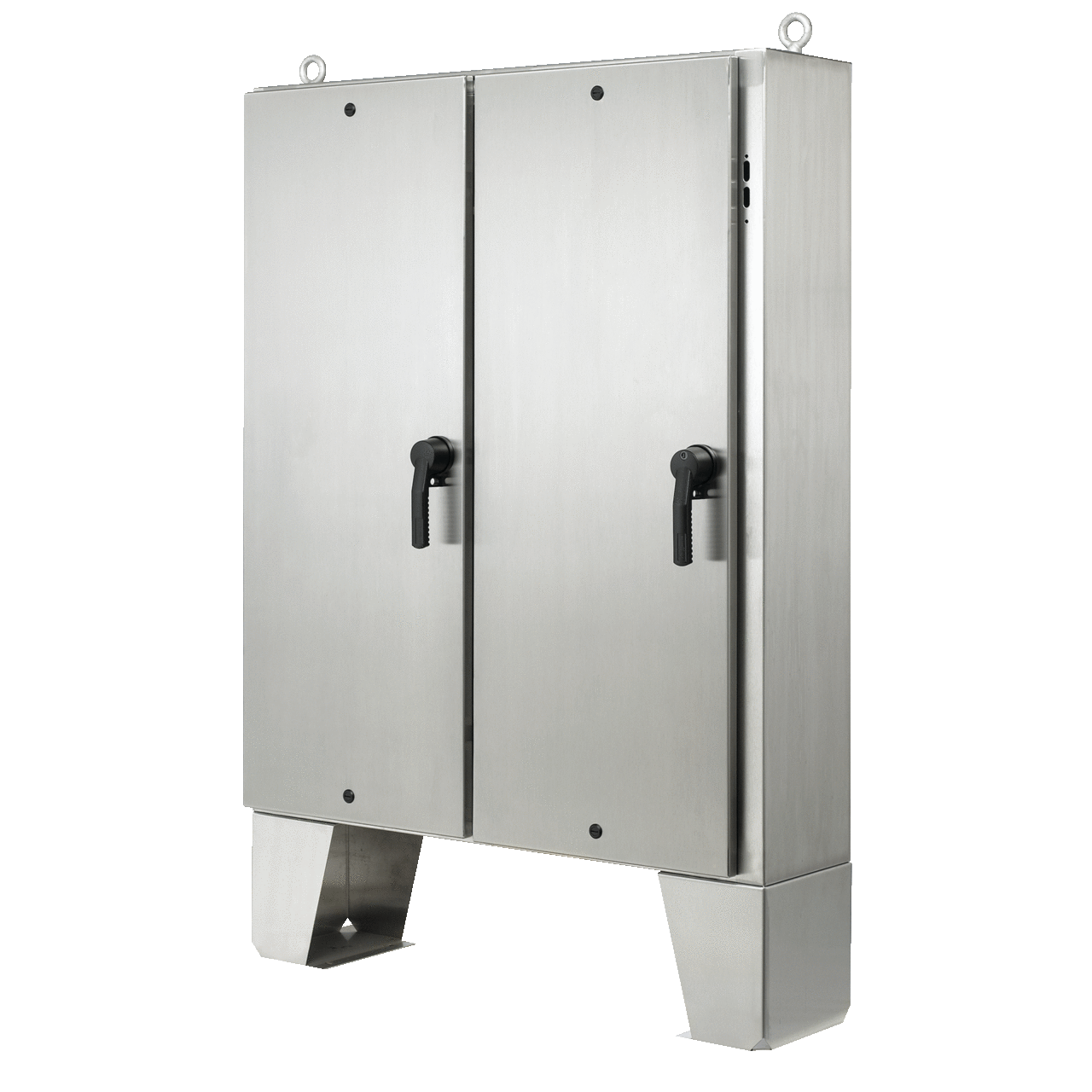 Floor-Mount Disconnect 2-Dr 1/4-Turn 3pt Latch Type 4X, 60x61x18, Brushed, SS304