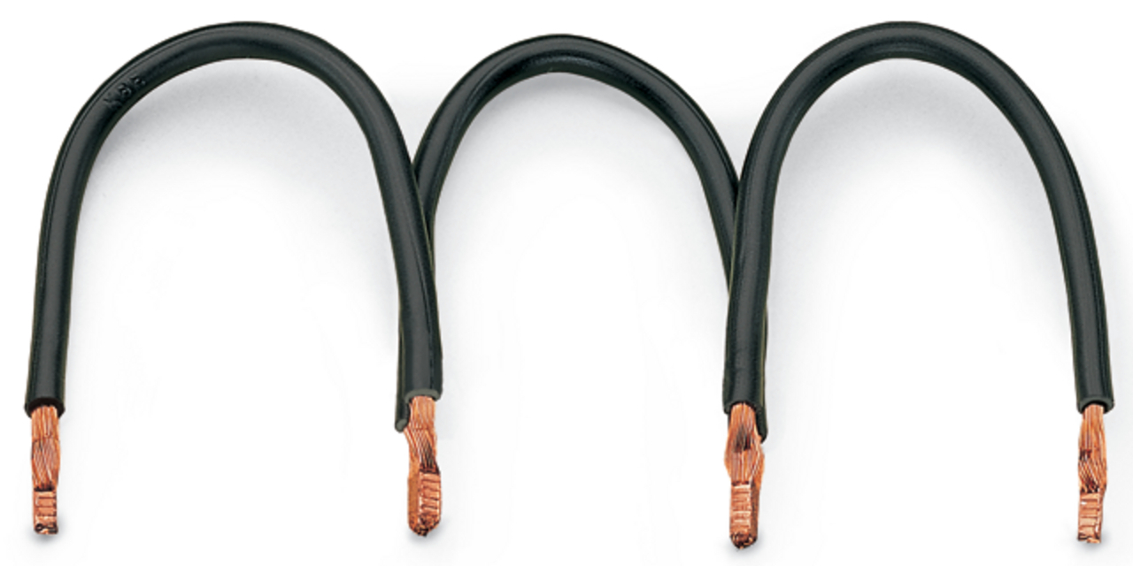 Wire commoning chain; 2.5 mm; insulated; black