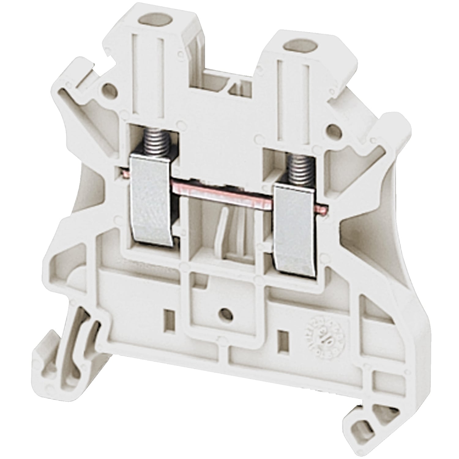 Terminal block, Linergy TR, white, 2.5mm2, passthrough, 2 points, set of 10