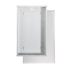 This 20" enclosure universal On-Q bay-style mounting holes that are compatible with all bay-style modules. It also includes larger top openings that make pulling wire easier as well as additional knockouts, more side lances, and side tabs for more flexibl