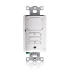 0-10V Passive Infrared (PIR) Dimming Wall Switch Sensor, Occupancy (Auto-on) And Vacancy (Manual-on) Operating Modes, 1 Relay Mode For Single-level Switching, 1,000 Square-foot, 180 Degree Coverage, 120/277V, 50/60HZ, No Minimum Load Requirement, Zero Arc Point Switching, Title 24 And IECC And ASHRAE 90.1 Compliant. UL And CUL Listed, White