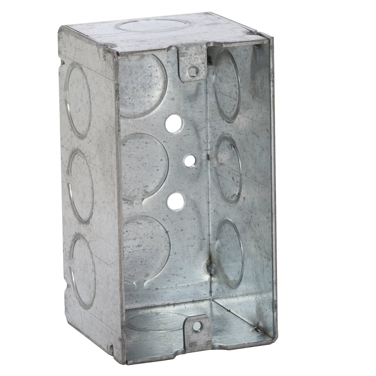 4 In. x 2 In. Handy Boxes, 2-1/8 In. Deep - Welded with Conduit KO's, Bar-Coded