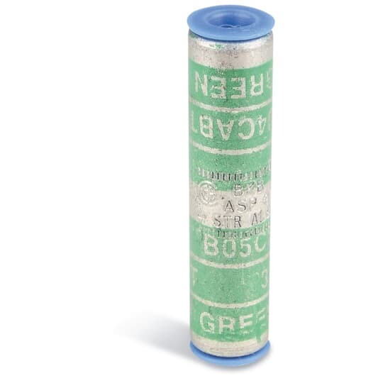 Type ASP Aluminum Splice, Max 35kV, Wire Size 2 Str, Length 1-7/8 Inch, Tin Plated, Die Color Code Pink