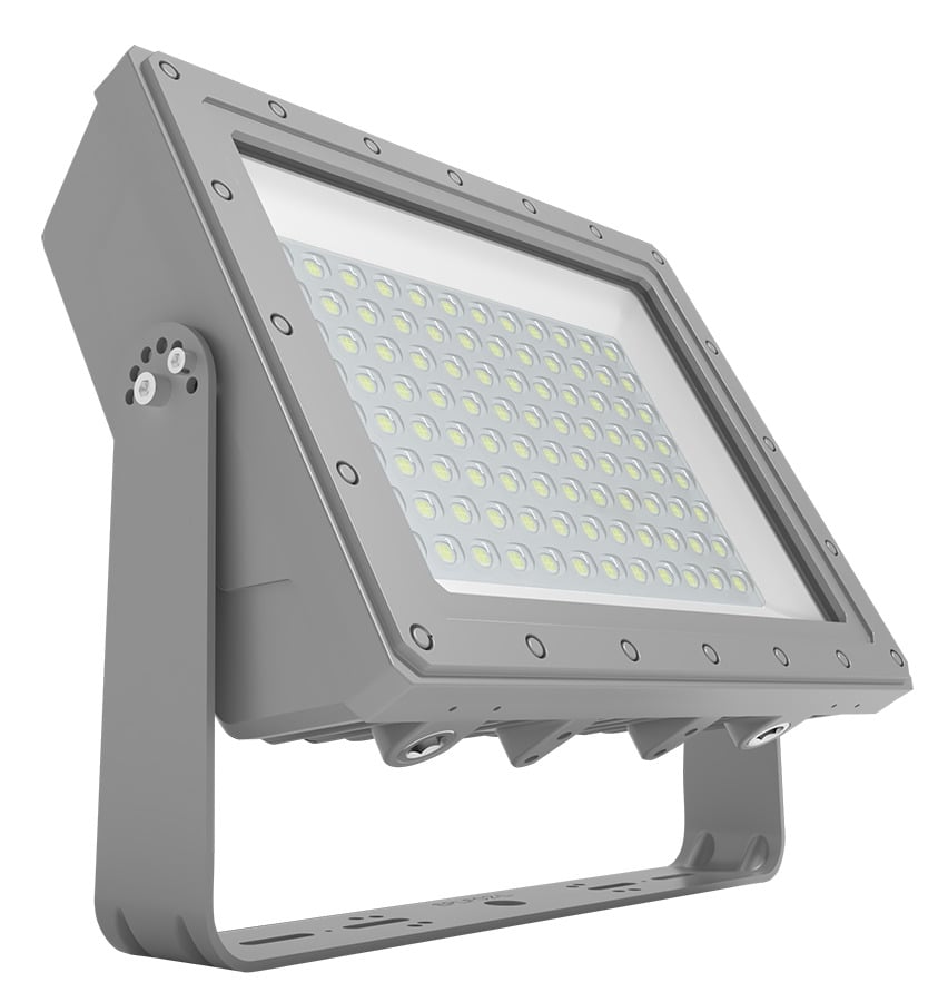 HAZARDOUS LOCATION FLOOD LARGE 200W 5000K YOKE MOUNT GRAY