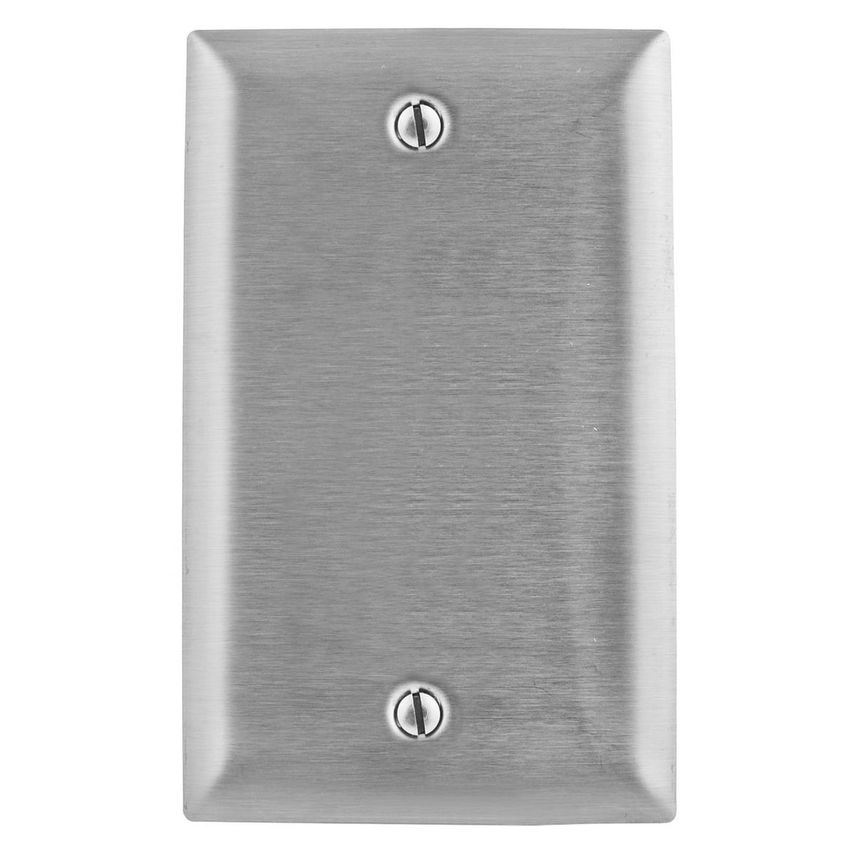 Wallplates and Boxes, Metallic Plates, 1- Gang, Box Mounted Blank, 430 Stainless Steel