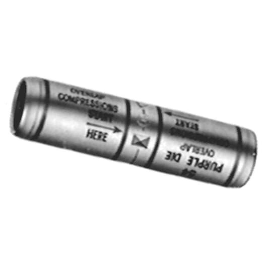 Copper Two-Way Splice, Long Barrel, Max 35kV, Wire Size 250 kcmil, Die Set 15CA60R, Die Color Code Ruby