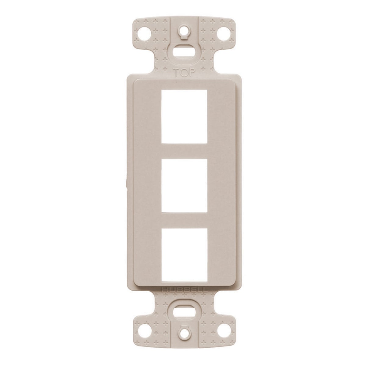 NetSelect Products, Plate Decorator Frame, Keystone, 3-Port, Light Almond