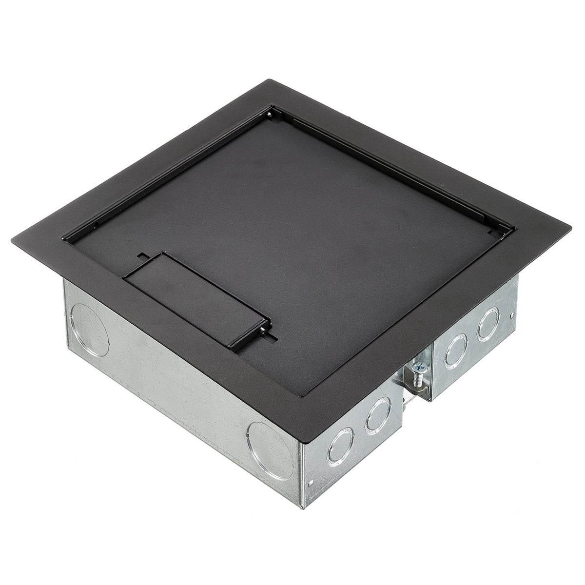 Floor and Wall Boxes, Access Floor Series, 4-Gang, Box and Cover, Deep, Black