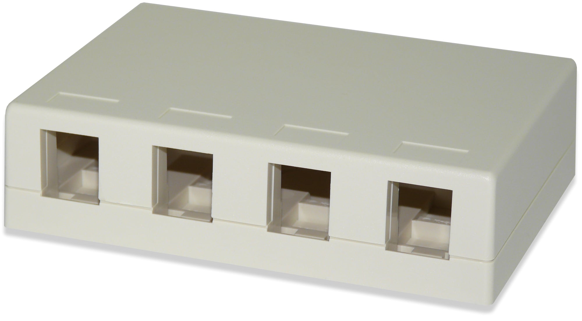 4-Port Surface Mount Box Ivory