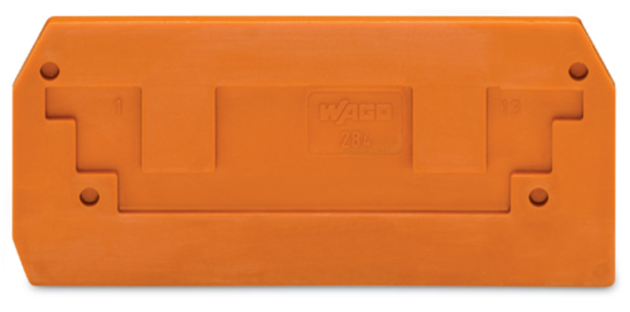 End and intermediate plate; 2.5 mm thick; orange