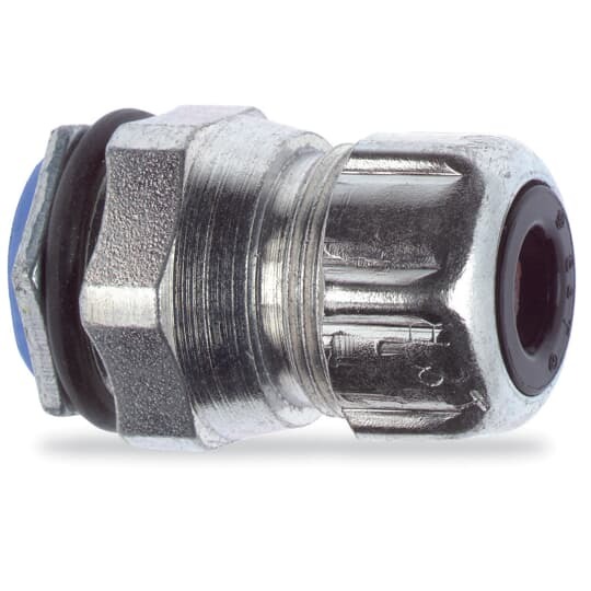 Chase Liquidtight Steel Cord Connector, Straight, 1/2 Inch, Cord Range 0.375 to 0.500 Inch