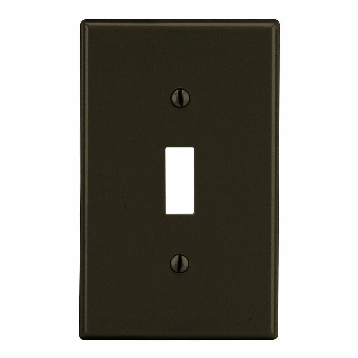 Wallplate, Mid-Size 1-Gang, Toggle, Brown