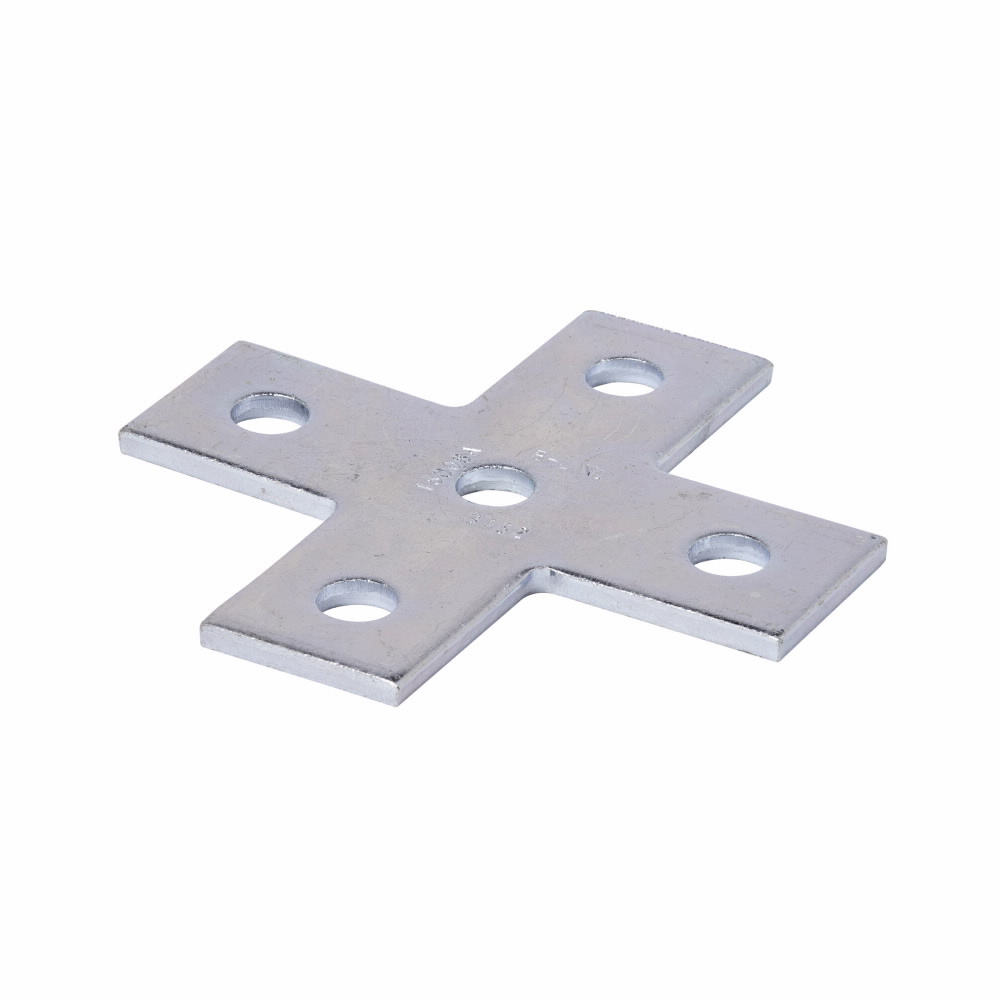 Eaton B-Line series tee and cross flat fitting, 5.37" H x 5.37" L x 1.62" W, Steel, DURA GREEN, 1/4" Gauge