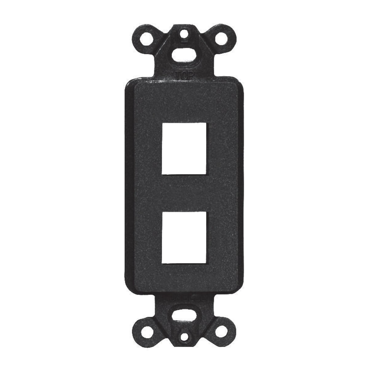 Phone/Data/Multimedia Component, StyleLine Outlet Frame, 2-Port, Black