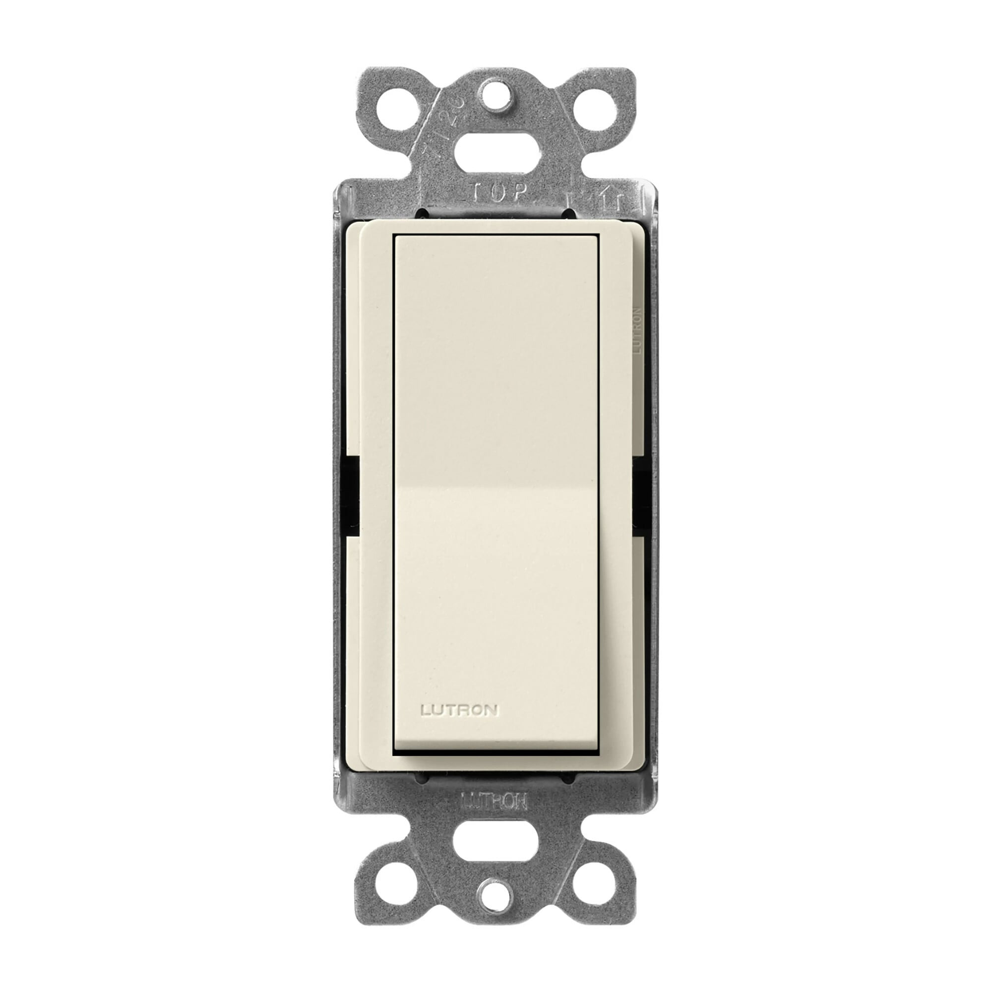 Lutron Claro 15 Amp, 3-Way On/Off Rocker Switch, Pumice