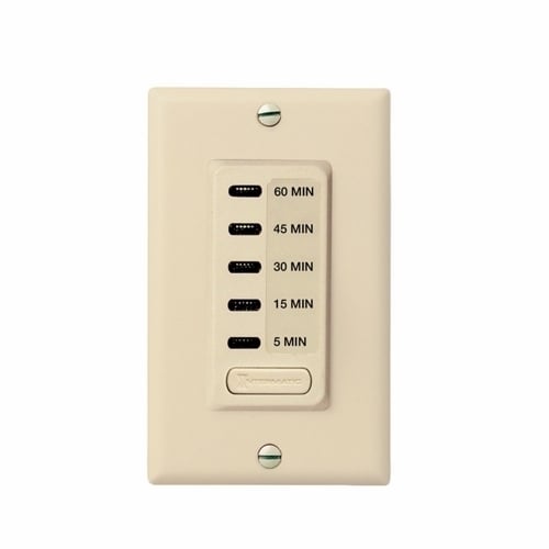 The Electronic Auto-Off Timer 5/15/30/45/60 Minute Ivory The EI200 Series Decorator Electronic Auto Shut-OFF Timers provide silent operation in time ranges from 5 minutes to 12 hours.