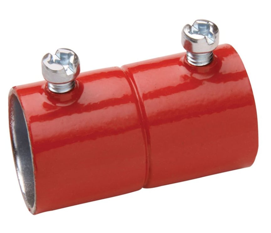 465RED Setscrew Conduit Coupling, 2 in, For Use With EMT Conduit, Steel, Painted