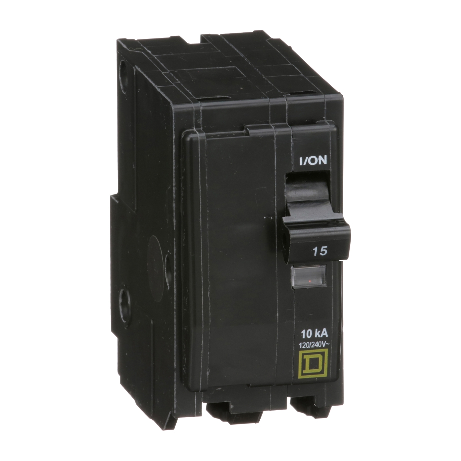 Mini circuit breaker, QO, 15A, 2 pole, 120/240VAC, 10kA, plug in, consumer pack
