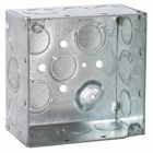 4 In. Sq. Boxes, 2-1/8 In. Deep - Welded with Conduit KO's, 600V,RaisedGround