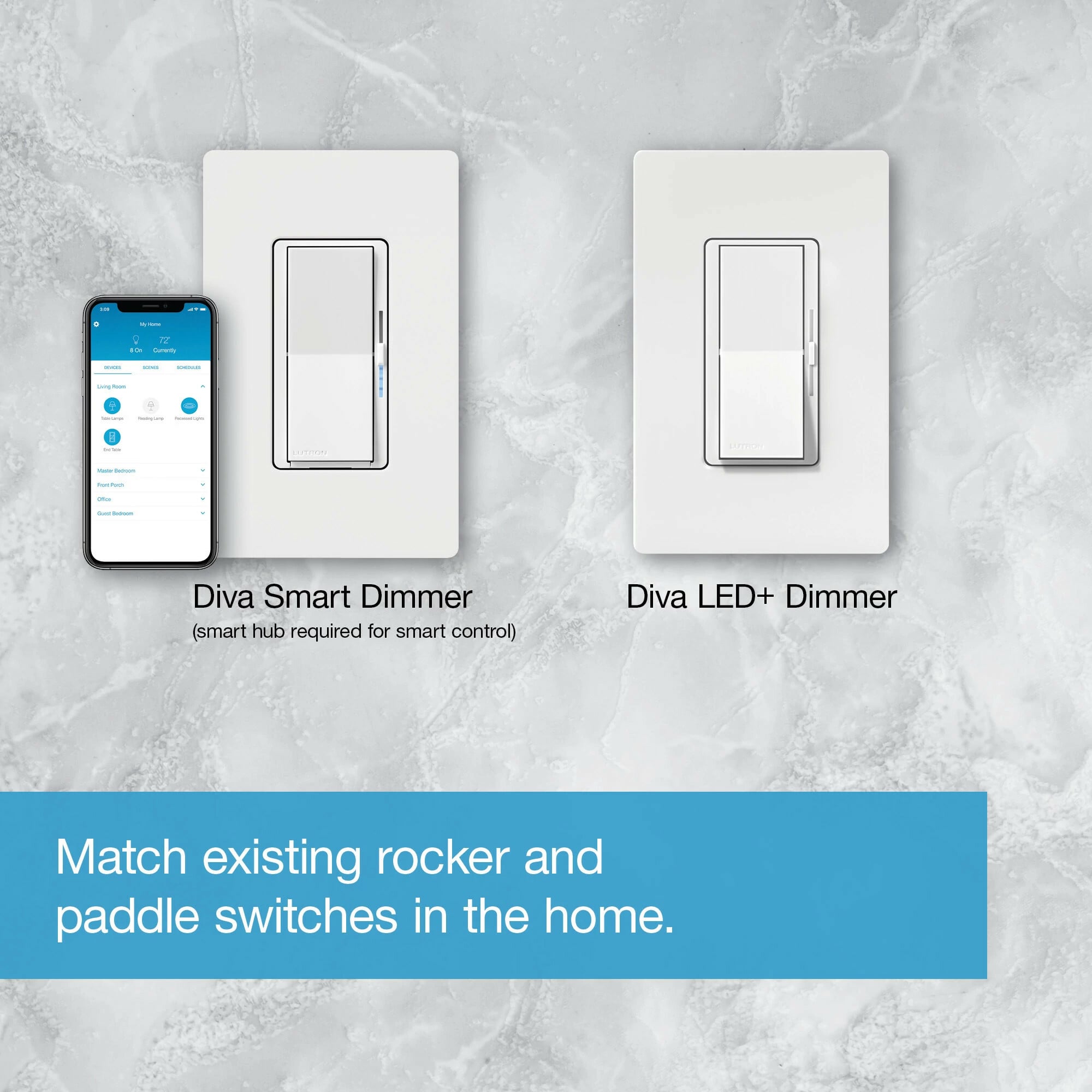 Lutron Diva Smart Dimmer Switch for Casta Smart Lighting