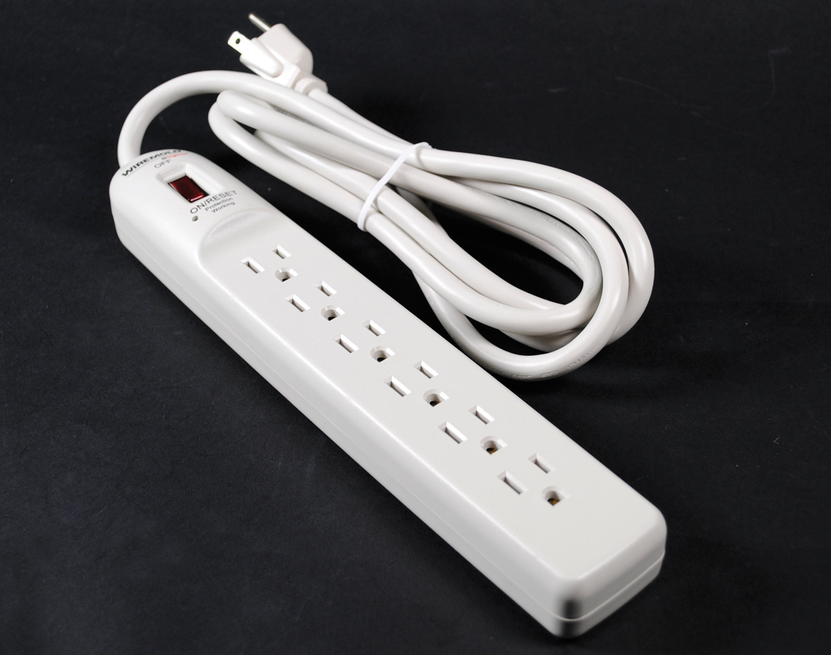 PR610N Perma Basic Surge Protector, 120 V AC, 15 A, 6 Outlets, 6 ft L Cord, Universal Mount