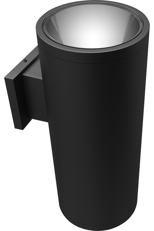 Cylinder Wall Up 6 inch 26W, 4000k, 120-277V, Dimmable 50Deg, Black
