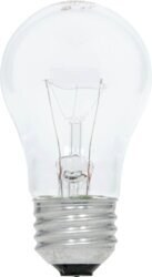 Incandescent A15 Bulb Shape Fan Light Clear Medium Aluminum Base 60 Watt 120Volt Retail Pack 24Bulbs Per Case 2Bulbs Per Package