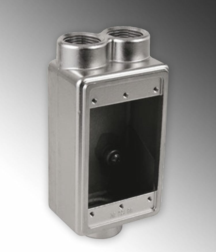 Rigid Stainless Steel 316 Single Gang FDCC Box 3/4" Trade SizeUL Listed UL514A E307133