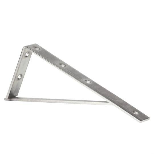 Bracket, 90 Degree, Height 6 Inches, Length 12-1/2 Inches, Width 1-5/8 Inch, Hole Diameter 9/16 Inch, Design Uniform Load 650 Pounds (A1200 Series) 500 Pounds (A1400 Series), Steel