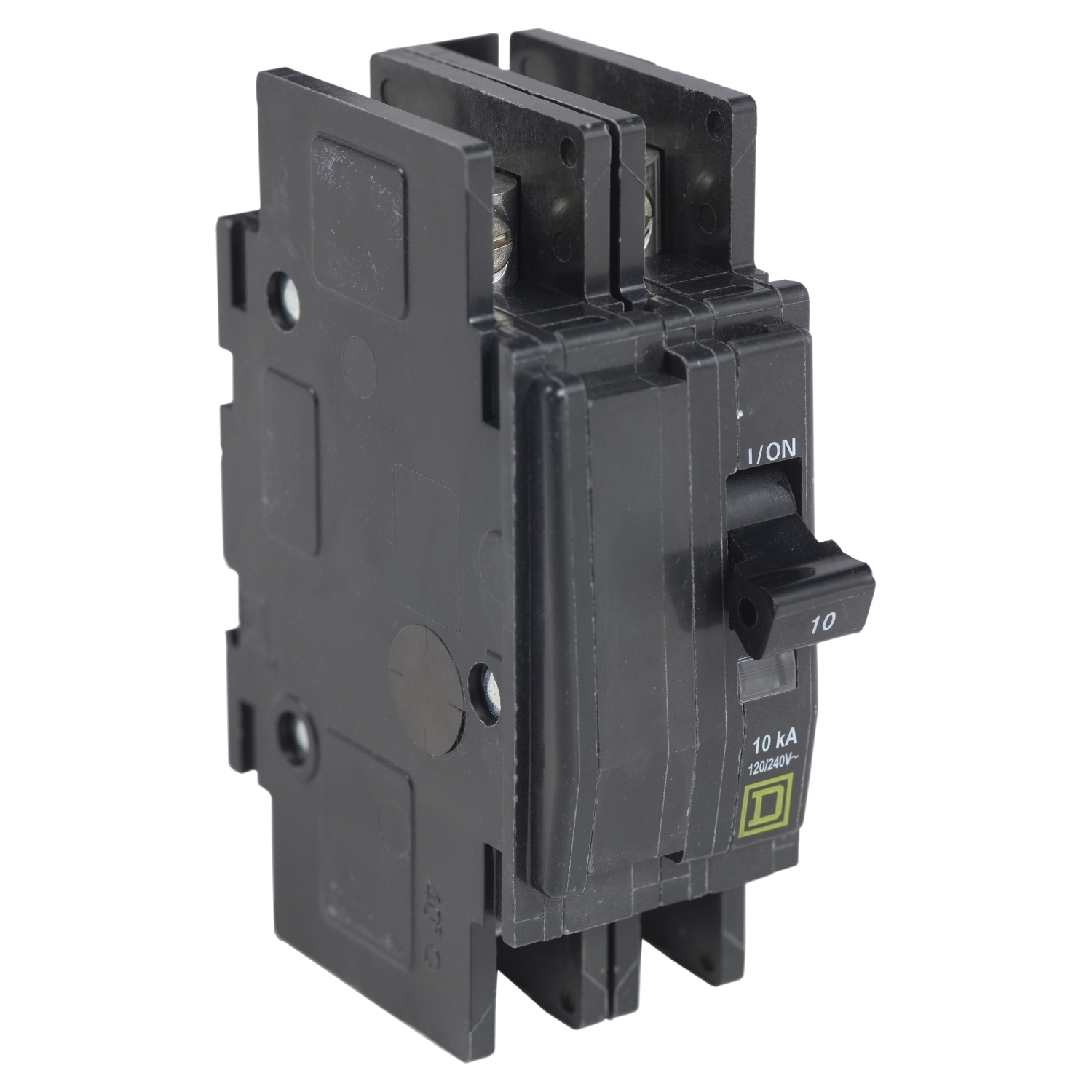 Mini circuit breaker, QOU, 25A, 2 pole, 120/240 VAC, 10kA, mounting foot