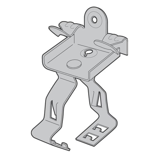 Clip, Flange-Mount Conduit, Conduit Size 1 Inch, Flange Thickness 9/16 Inch - 3/4 Inch, Steel