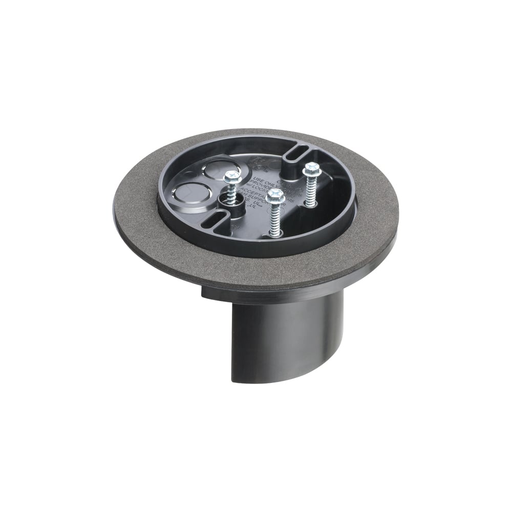 L-shaped fan and fixture vapor box. 70lb fan, 200lb fixture rated for 1/2" or 5/8" drywall. 13.4 cu. in. 2 Hour Fire Rating. Flange forms a protective barrier against air infiltration.