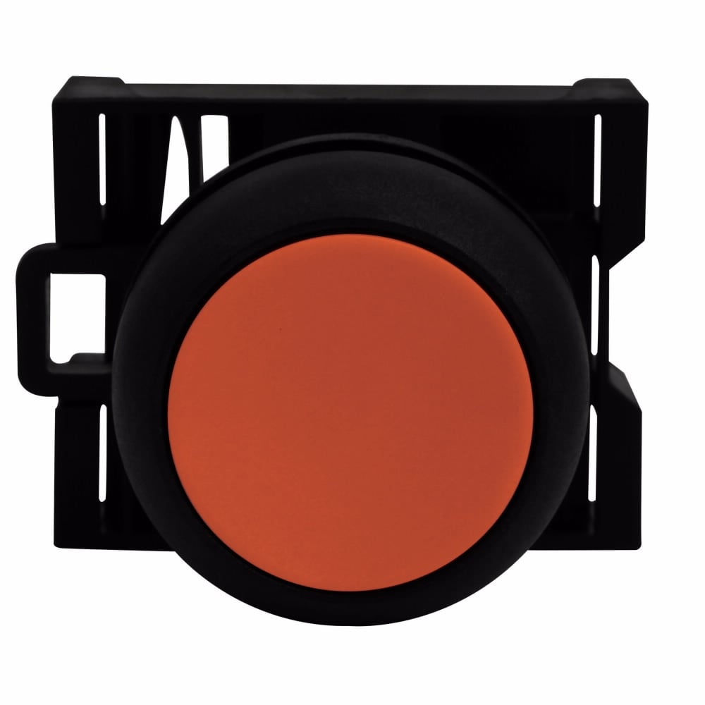 Eaton 22.5 mm RMQ-Titan Pushbutton,Red Actuator,Black bezel,IP67, IP69K,Non-illuminated,Flush mounting,NEMA 4X, 13,5,000,000 operations,Momentary,22.5 mm,Flush Pushbutton,M22