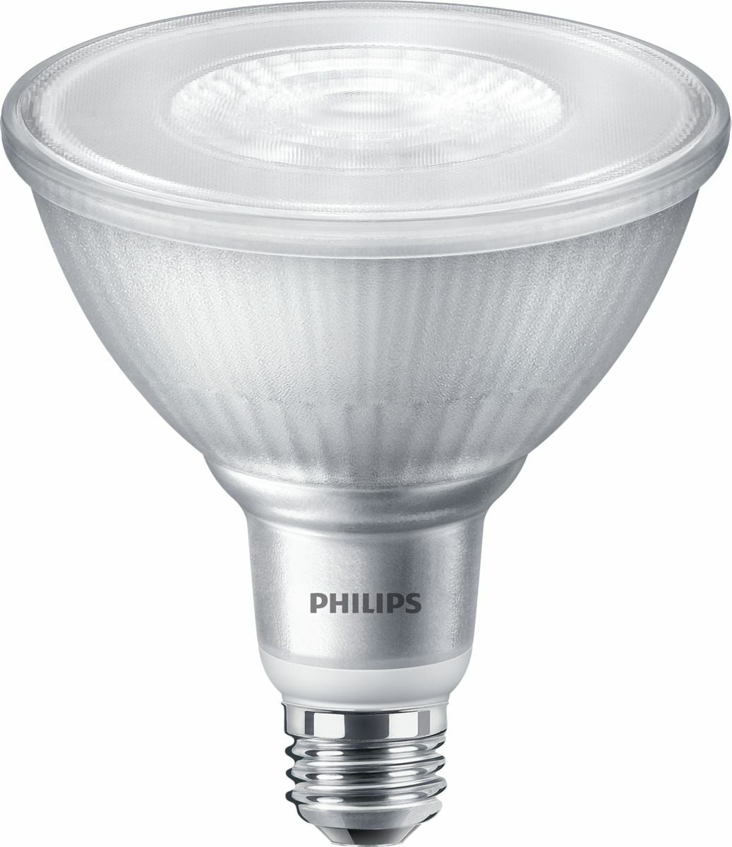 Everything you value in a Halogen PAR38 with the benefits of LED. Accent your merchandise or space without distraction. Philips LED spots with a single optic beam, provide a clean beam that's free from shadows with beam angles from 15 and 40 degrees to suit every general lighting application. Up to 80% energy saving compared with halogen lamps;Lower maintenance costs;Will not cause fading or damage