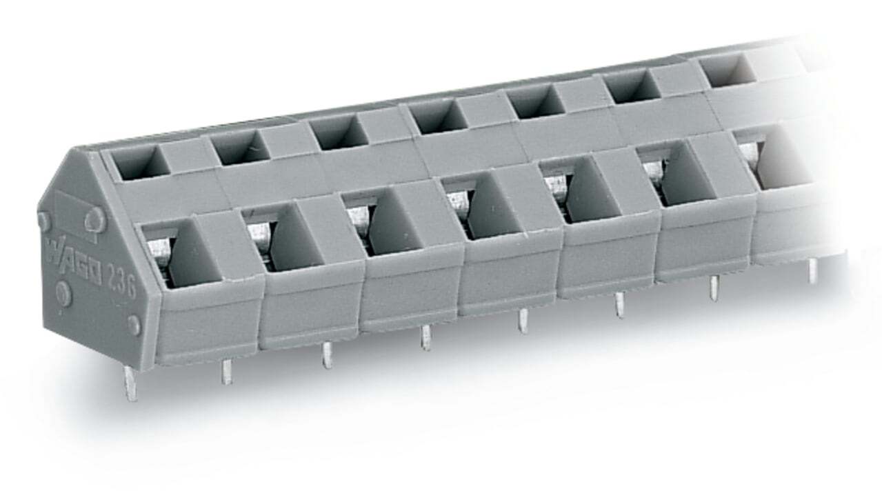 PCB terminal block; 2.5 mm; Pin spacing 7.5/7.62 mm; 3-pole; CAGE CLAMP; commoning option; 2,50 mm; gray