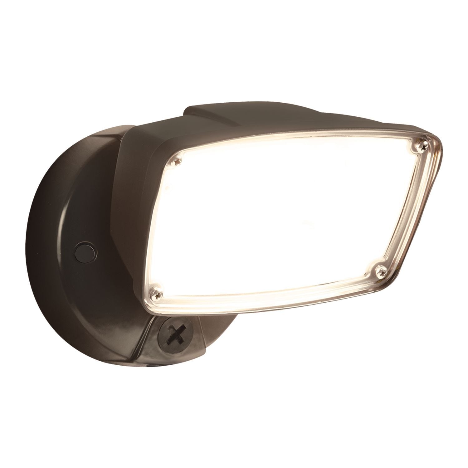 Large Single LED Flood, Selectable Color Temp (3000K-5000K), Bronze