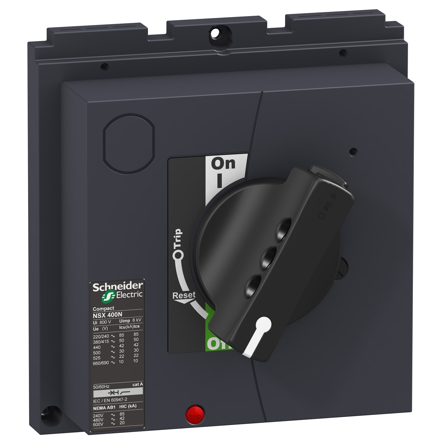 Direct rotary handle, EasyPact CVS400/630, black handle, IP40