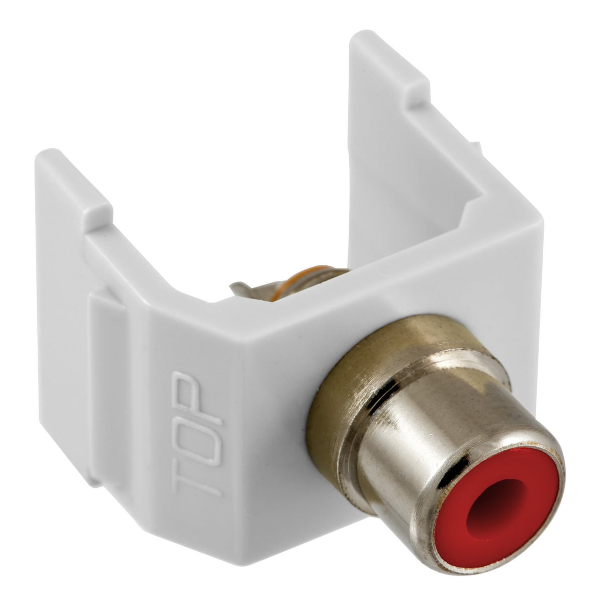 Snap-Fit, Audio/Video Connector, RCA, Solder Termination, Red/White