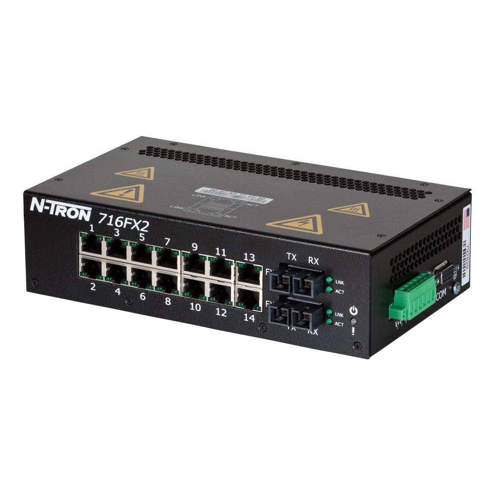 716FX2 Managed Industrial Ethernet Switch, SC 2km