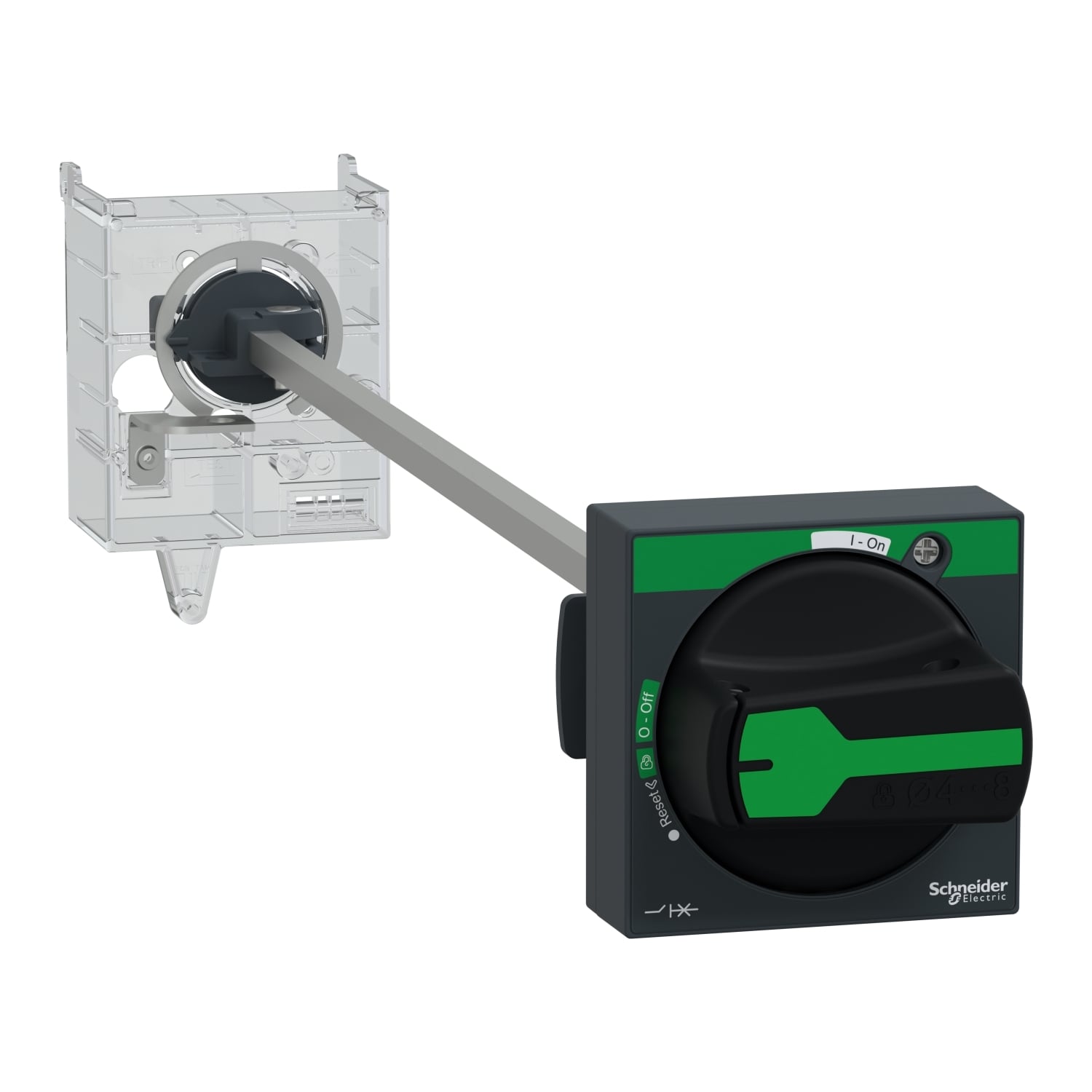 Extended rotary handle kit,TeSys Deca frame 3,IP65,black handle,without trip indication,for GV3L/GV3P
