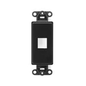 QuickPort Decora Insert, 1-Port, Black