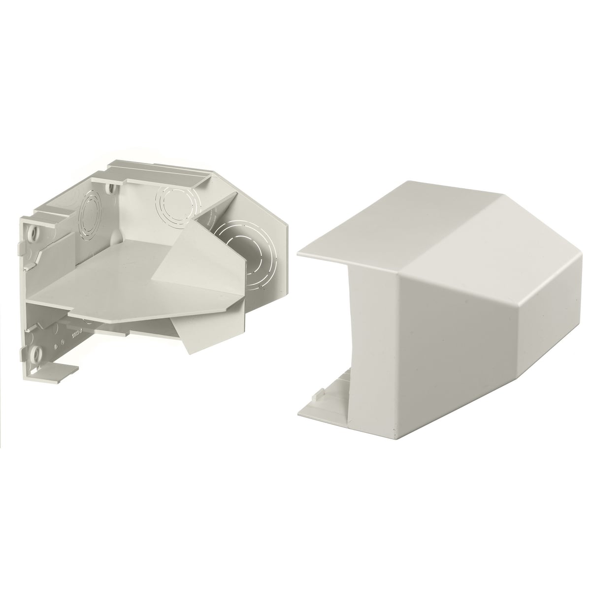 Non-Metallic Raceway, BaseTrak Series, 2 Channel Ceiling Box, Conduit Fitting