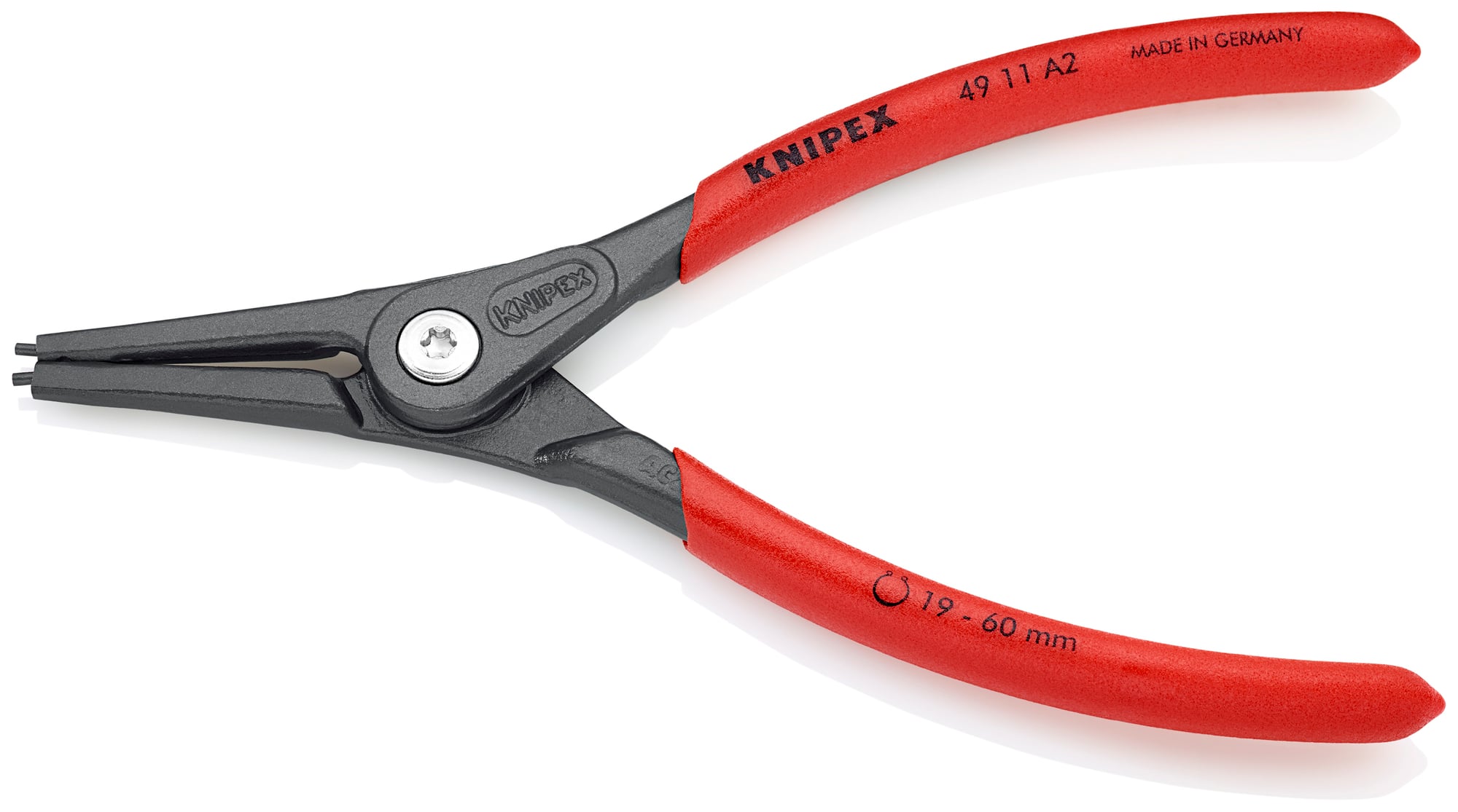 External Precision Snap Ring Pliers, 7 1/4 in., Non-slip plastic, 5/64 in. Tips, Bulk
