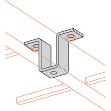 Eaton B-Line series U-support, 3.25" H x 5.43" L x 1.62" W, Steel, Hot-dipped galvanized, 1/4" Gauge