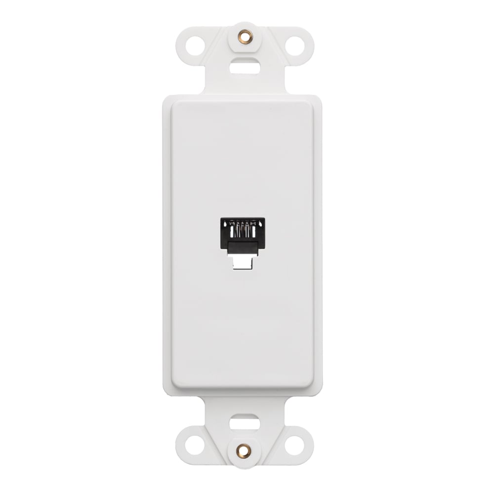 Decora Insert, 6P4C, screw terminals, white