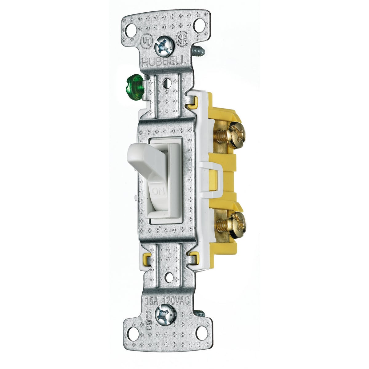 TradeSelect, Switches and Lighting Controls, Residential Grade, Toggle Switches, Illuminated Single Pole, 15A 120V AC, White