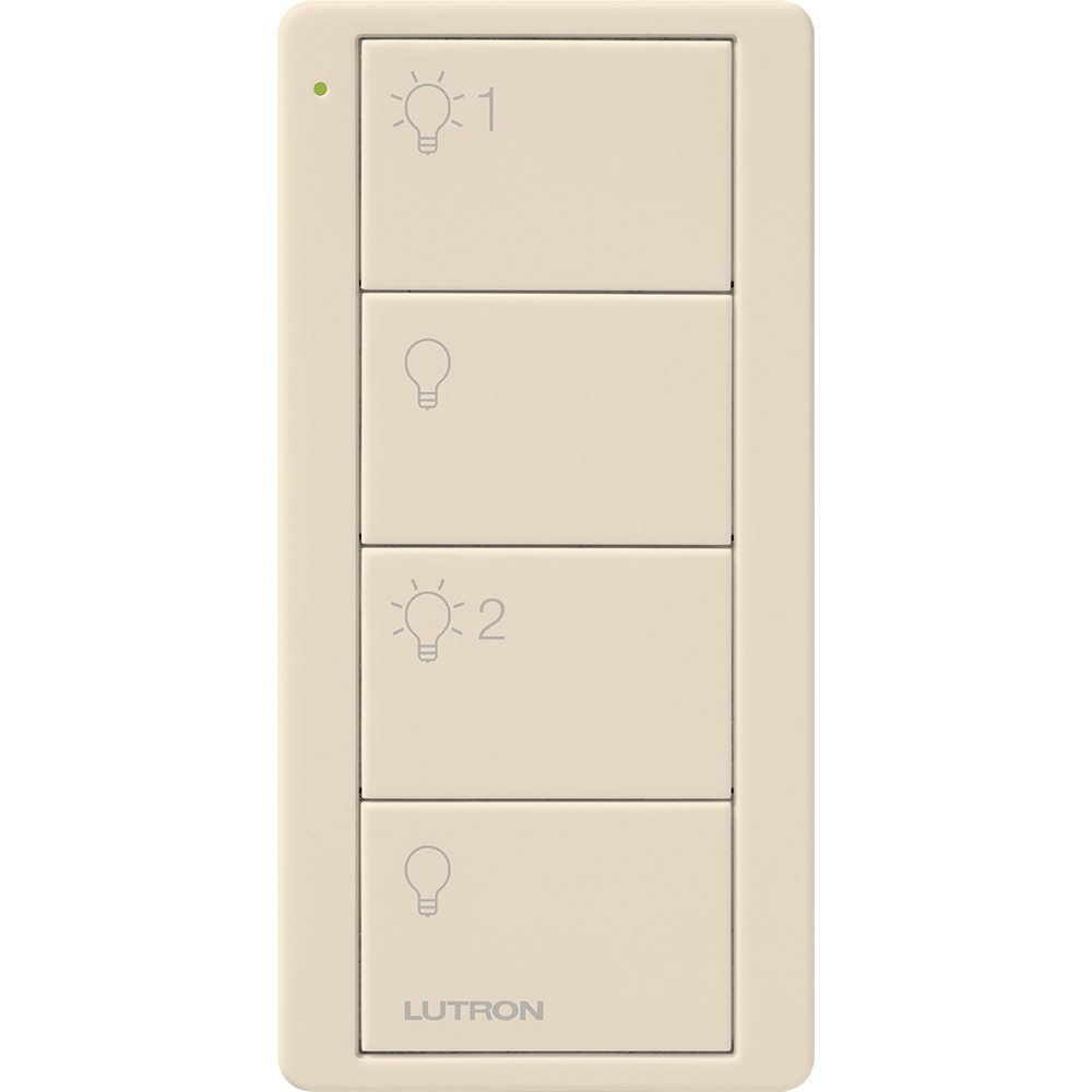Pico Wireless Control PRO, 4-button, 434 MHz, 2 group control of lights, in light almond